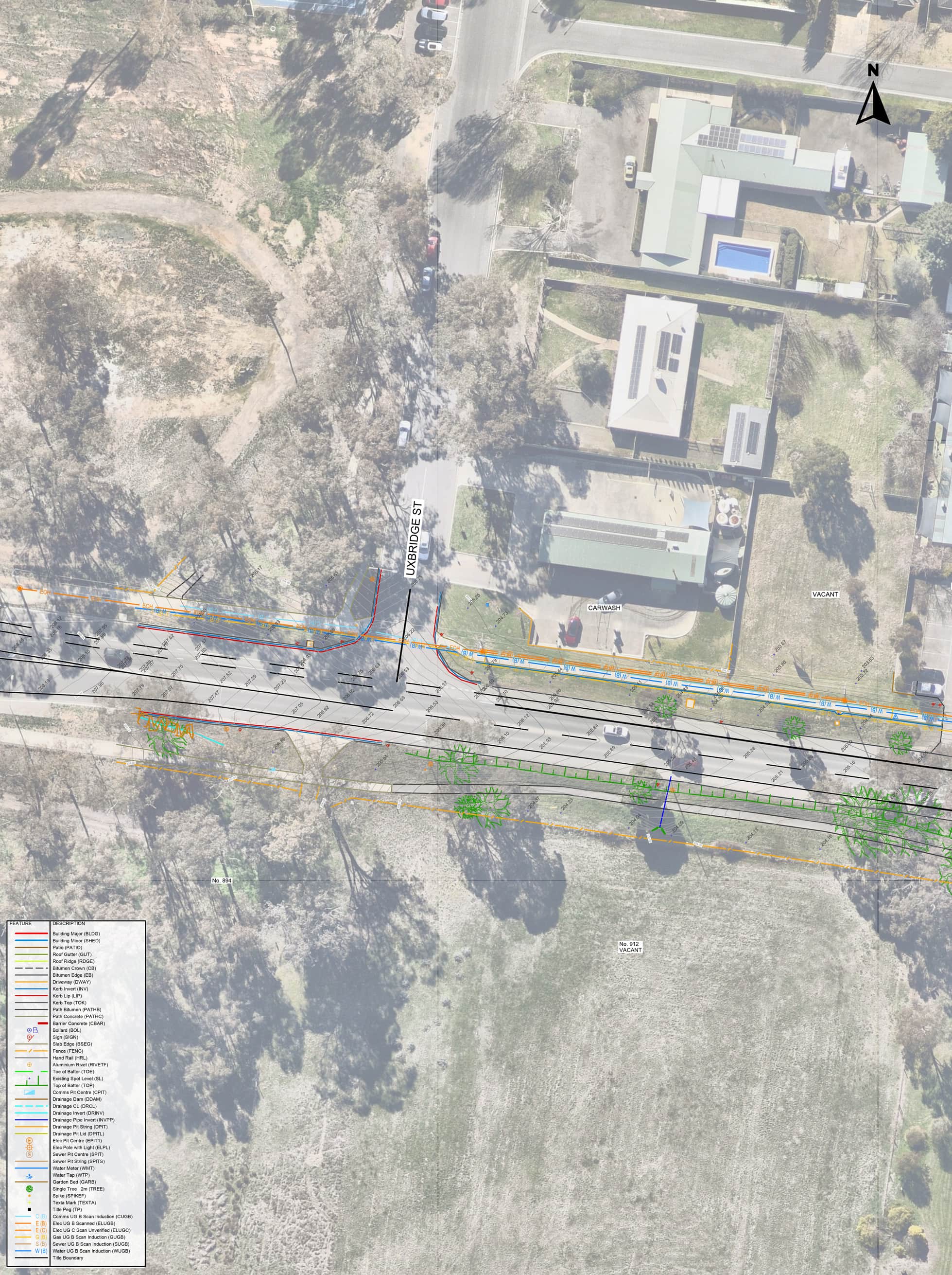 Comprehensive feature and level surveys — survey plan 1 of 3